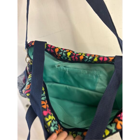 31 Thirty one travel bag carry on shoulder strap handles colors 18"x13" Navy & C - Picture 5 of 8